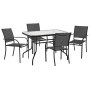 ΣΕΤ ΤΡΑΠΕΖΑΡΙΑΣ 5ΤΜΧ REDAN HM21223.01 ΤΡΑΠΕΖΙ & 4 ΠΟΛΥΘΡΟΝΕΣ ΣΕ ΜΑΥΡΟ