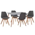 ΣΕΤ ΤΡΑΠΕΖΑΡΙΑΣ 5ΤΜΧ VEGAS HM21177 MDF TOP ΣΕ ΓΚΡΙ--ΥΦΑΣΜΑ ΣΕ ΓΚΡΙ