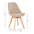 ΣΕΤ ΤΡΑΠΕΖΑΡΙΑΣ 5ΤΜΧ VEGAS HM21180 MDF TOP ΣΕ ΦΥΣΙΚΟ--ΥΦΑΣΜΑ ΜΠΕΖ