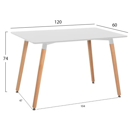 ΣΕΤ ΤΡΑΠΕΖΑΡΙΑΣ 5ΤΜΧ VEGAS HM21184 MDF TOP ΣΕ ΛΕΥΚΟ--ΠΟΔΙΑ ΟΞΙΑΣ