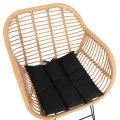 ΣΕΤ ΤΡΑΠΕΖΑΡΙΑΣ 7ΤΜΧ ALLEGRA HM10495 WICKER ΜΠΕΖ-ΜΕΤΑΛΛΟ ΜΑΥΡΟ