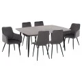 ΣΕΤ ΤΡΑΠΕΖΑΡΙΑΣ 7ΤΜΧ RAVEN HM21070.03 ΚΕΡΑΜΙΚΟ TOP--4 ΚΑΡΕΚΛΕΣ & 2 ΠΟΛΥΘΡΟΝΕΣ ΓΚΡΙ