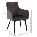 ΣΕΤ ΤΡΑΠΕΖΑΡΙΑΣ 7ΤΜΧ RAVEN HM21070.03 ΚΕΡΑΜΙΚΟ TOP--4 ΚΑΡΕΚΛΕΣ & 2 ΠΟΛΥΘΡΟΝΕΣ ΓΚΡΙ