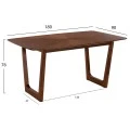 ΣΕΤ ΤΡΑΠΕΖΑΡΙΑΣ 7ΤΜΧ RINER HM21338 ΤΡΑΠΕΖΙ ΑΠΟ MDF--ΚΑΡΕΚΛΕΣ ΑΠΟ RUBBERWOOD & ΥΦΑΣΜΑ
