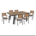 ΣΕΤ ΤΡΑΠΕΖΑΡΙΑΣ 7ΤΜΧ SAGA HM10814 ΑΛΟΥΜΙΝΙΟ ΣΕ ΓΚΡΙ--POLYWOOD