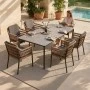 ΣΕΤ ΤΡΑΠΕΖΑΡΙΑΣ 7ΤΜΧ STAD HM10863.01 ΓΚΡΙ ΑΛΟΥΜΙΝΙΟ-SINTERED STONE TOP-OLEFIN