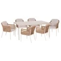 ΣΕΤ ΤΡΑΠΕΖΑΡΙΑΣ 7ΤΜΧ STAD HM10863.02 ΜΠΕΖ ΑΛΟΥΜ. & OLEFIN-ΛΕΥΚΟ SINTERED STONE TOP