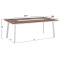 ΣΕΤ ΤΡΑΠΕΖΑΡΙΑΣ 9ΤΜΧ MAGNET HM10828.02 ΑΛΟΥΜΙΝΙΟ ΛΕΥΚΟ--POLYWOOD--P.E.ΣΧΟΙΝΙ