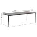 ΣΕΤ ΤΡΑΠΕΖΑΡΙΑΣ 9ΤΜΧ STAD HM10865.01 ΓΚΡΙ ΑΛΟΥΜΙΝΙΟ-SINTERED STONE TOP-OLEFIN