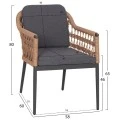 ΣΕΤ ΤΡΑΠΕΖΑΡΙΑΣ 9ΤΜΧ STAD HM10865.01 ΓΚΡΙ ΑΛΟΥΜΙΝΙΟ-SINTERED STONE TOP-OLEFIN