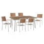 ΣΕΤ ΤΡΑΠΕΖΑΡΙΑΣ TABER HM10737.01 ΤΡΑΠΕΖΙ & 6 ΠΟΛΥΘΡΟΝΕΣ-ΑΛΟΥΜΙΝΙΟ & POLYWOOD-ΛΕΥΚΟ