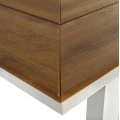 ΣΕΤ ΤΡΑΠΕΖΑΡΙΑΣ TABER HM10738.01 ΤΡΑΠΕΖΙ & 6 ΠΟΛΥΘΡΟΝΕΣ-ΑΛΟΥΜΙΝΙΟ & POLYWOOD-ΛΕΥΚΟ