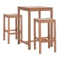 ΣΕΤ ΤΡΑΠΕΖΙ ΜΕ 2 ΣΚΑΜΠΟ ΜΠΑΡ PRESSCOT HM10918 ΞΥΛΟ TEAK ΣΕ ΦΥΣΙΚΟ ΧΡΩΜΑ