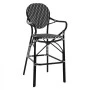 ΣΚΑΜΠΟ ΑΛΟΥΜΙΝΙΟΥ BAMBOO LOOK ΜΕ WICKER ΜΑΥΡΟ ΛΕΥΚΟ HM5794.02 56x60x126 εκ.