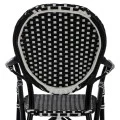 ΣΚΑΜΠΟ ΑΛΟΥΜΙΝΙΟΥ BAMBOO LOOK ΜΕ WICKER ΜΑΥΡΟ ΛΕΥΚΟ HM5794.02 56x60x126 εκ.