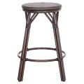 ΣΚΑΜΠΟ ΑΛΟΥΜΙΝΙΟΥ ΜΕΣ.ΥΨΟΥΣ CHINO HM6286.01 BAMBOO LOOK & TEXTILENE ΚΑΦΕ 43x43x65Υεκ