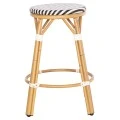 ΣΚΑΜΠΟ ΑΛΟΥΜΙΝΙΟΥ ΜΕΣ.ΥΨΟΥΣ CHINO HM6286.03 BAMBOO LOOK & TEXTILENE ΜΑΥΡΟ 43x43x65Υεκ