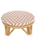 ΣΚΑΜΠΟ ΑΛΟΥΜΙΝΙΟΥ ΜΕΣ.ΥΨΟΥΣ CHINO HM6286.04 BAMBOO LOOK ΦΥΣΙΚΟ & TEXTILENE 43x43x65Υεκ