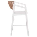 ΣΚΑΜΠΟ ΑΛΟΥΜΙΝΙΟΥ HM5892.12 ΜΕΣΑΙΟΥ ΥΨΟΥΣ RATTAN & TEXTLINE ΛΕΥΚΟ ΜΠΕΖ 56,5x57x99,5
