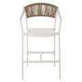 ΣΚΑΜΠΟ ΑΛΟΥΜΙΝΙΟΥ ΛΕΥΚΟ HM5892.32 ΜΕΣ. ΥΨΟΥΣ-ΜE RATTAN & TΕΧΤLINE 57x57x99,5Yεκ.