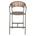 ΣΚΑΜΠΟ ΑΛΟΥΜΙΝΙΟΥ ΣΑΜΠΑΝΙ ΜΕ ΜΠΡΑΤΣΑ RATTAN & TEXTLINE 56x58x105Yεκ.HM5892.23