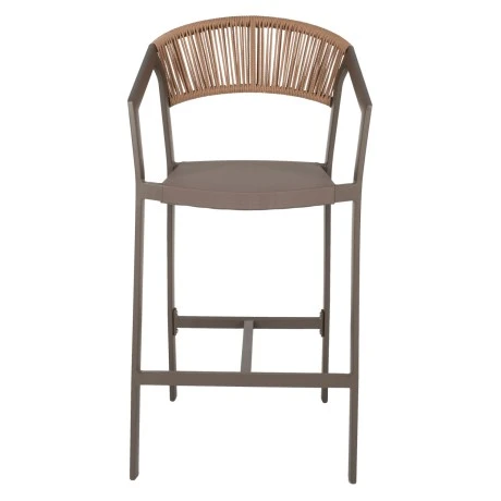 ΣΚΑΜΠΟ ΑΛΟΥΜΙΝΙΟΥ MIRI ΣΑΜΠΑΝΙ ΜΕ ΜΠΡΑΤΣΑ RATTAN & TEXTLINE 56x58x105Yεκ.HM5892.23