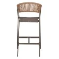 ΣΚΑΜΠΟ ΑΛΟΥΜΙΝΙΟΥ ΣΑΜΠΑΝΙ ΜΕ ΜΠΡΑΤΣΑ RATTAN & TEXTLINE 56x58x105Yεκ.HM5892.23