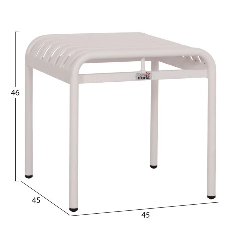 ΣΚΑΜΠΟ ΑΛΟΥΜΙΝΙΟΥ RACHEL HM6340.02 ΛΕΥΚΟ 45x45x46Υεκ.