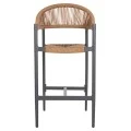 ΣΚΑΜΠΟ BAR ΑΛΟΥΜΙΝΙΟΥ GREGG HM5788.12 ΑΝΘΡΑΚΙ-ΜΠΕΖ ΤΗΣ ΑΜΜΟΥ ΣΥΝΘ.RATTAN 54x57x106Υεκ