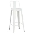 ΣΚΑΜΠΟ BAR ME ΠΛΑΤΗ ΜΕΤΑΛΛΙΚΟ MELITA-PRO HM8643.41 ΛΕΥΚΟ ΜΑΤ 42x42x100Υεκ.