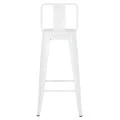 ΣΚΑΜΠΟ BAR ME ΠΛΑΤΗ ΜΕΤΑΛΛΙΚΟ MELITA-PRO HM8643.41 ΛΕΥΚΟ ΜΑΤ 42x42x100Υεκ.