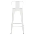 ΣΚΑΜΠΟ BAR ME ΠΛΑΤΗ ΜΕΤΑΛΛΙΚΟ MELITA-PRO HM8643.41 ΛΕΥΚΟ ΜΑΤ 42x42x100Υεκ.