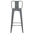 ΣΚΑΜΠΟ BAR ME ΠΛΑΤΗ ΜΕΤΑΛΛΙΚΟ MELITA-PRO HM8643.50 ΓΚΡΙ 42x42x100Υεκ.