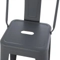 ΣΚΑΜΠΟ BAR ME ΠΛΑΤΗ ΜΕΤΑΛΛΙΚΟ MELITA-PRO HM8643.50 ΓΚΡΙ 42x42x100Υεκ.