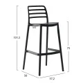 ΣΚΑΜΠΟ BAR ΠΟΛΥΠΡΟΠΥΛΕΝΙΟΥ SNOD HM6099.02 ΜΑΥΡΟ 37,2x50x101,5Υεκ.