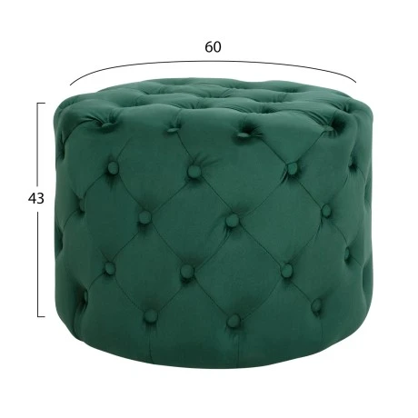 ΣΚΑΜΠΟ KASSIE ΚΥΠΑΡΙΣΣΙ ΒΕΛΟΥΔΟ ΤΥΠΟΥ CHESTERFIELD HM8406.03 Φ60x43Υ εκ.