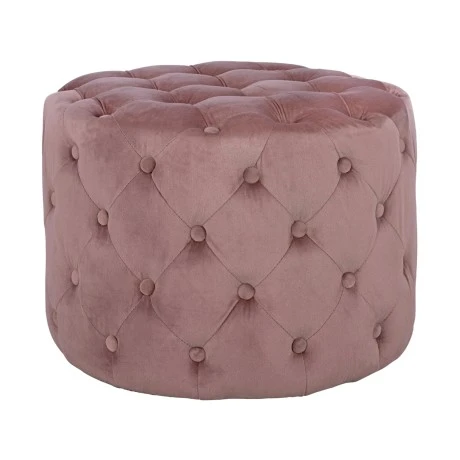 ΣΚΑΜΠΟ KASSIE  ΣΑΠΙΟ ΜΗΛΟ ΒΕΛΟΥΔΟ ΤΥΠΟΥ CHESTERFIELD HM8406.02 Φ60x43Υ εκ.