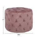 ΣΚΑΜΠΟ KASSIE  ΣΑΠΙΟ ΜΗΛΟ ΒΕΛΟΥΔΟ ΤΥΠΟΥ CHESTERFIELD HM8406.02 Φ60x43Υ εκ.