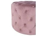 ΣΚΑΜΠΟ KASSIE  ΣΑΠΙΟ ΜΗΛΟ ΒΕΛΟΥΔΟ ΤΥΠΟΥ CHESTERFIELD HM8406.02 Φ60x43Υ εκ.