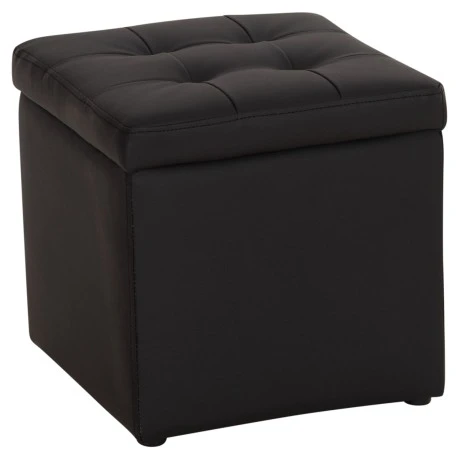 ΣΚΑΜΠΩ ΜΕ ΑΠΟΘΗΚΕΥΤΙΚΟ ΧΩΡΟ PU ΜΑΥΡΟ CUBE HM224.01 38x38x36.5Υεκ.