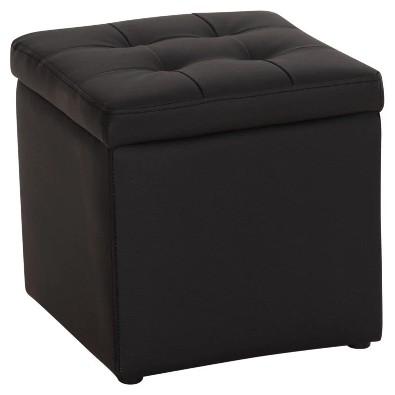 ΣΚΑΜΠΩ ΜΕ ΑΠΟΘΗΚΕΥΤΙΚΟ ΧΩΡΟ PU ΜΑΥΡΟ CUBE HM224.01 36,5x36,5x36Υεκ.
