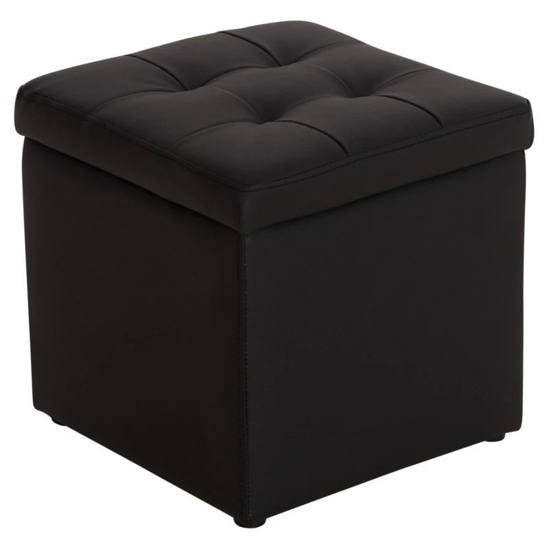 ΣΚΑΜΠΩ ΜΕ ΑΠΟΘΗΚΕΥΤΙΚΟ ΧΩΡΟ PU ΜΑΥΡΟ CUBE HM224.01 36,5x36,5x36Υεκ.