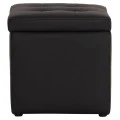 ΣΚΑΜΠΩ ΜΕ ΑΠΟΘΗΚΕΥΤΙΚΟ ΧΩΡΟ PU ΜΑΥΡΟ CUBE HM224.01 36,5x36,5x36Υεκ.