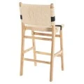 ΣΚΑΜΠΟ ΜΕΣΑΙΟΥ ΥΨΟΥΣ HM9325.01 RUBBERWOOD & ΣΧΟΙΝΙ-ΦΥΣΙΚΟ RUSTIC 45x46x95Υεκ.