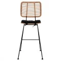 ΣΚΑΜΠΟ ΜΕΤΑΛΛΙΚΟ ΜΕ ΜΑΞΙΛΑΡΙ ALLEGRA HM5455 ΜΕ WICKER ΜΠΕΖ 46,5x55x117,5Υ εκ.