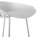 ΣΚΑΜΠΟ ΜΕΤΑΛΛΙΚΟ NAILA HM8450.01 ΜΕ ΚΑΘΙΣΜΑ PP ΛΕΥΚΟ 47x47x83 εκ.