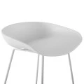 ΣΚΑΜΠΟ ΜΕΤΑΛΛΙΚΟ NAILA HM8450.01 ΜΕ ΚΑΘΙΣΜΑ PP ΛΕΥΚΟ 47x47x83 εκ.