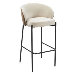 ΣΚΑΜΠΟ ΜΠΑΡ DETTON HM18430.02 ΜΠΕΖ/ΚΑΦΕ ΥΦΑΣΜΑ-ΜΕΤΑΛ.ΜΑΥΡΟΣ ΣΚΕΛΕΤΟΣ 55x50x97Υεκ