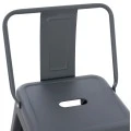 ΣΚΑΜΠΟ ΜΠΑΡ ΜΕΣΑΙΟΥ ΥΨΟΥΣ ΜΕΤΑΛΛΙΚΟ MELITA-PRO HM8574.50 ΓΚΡΙ 43x43x88Υεκ.