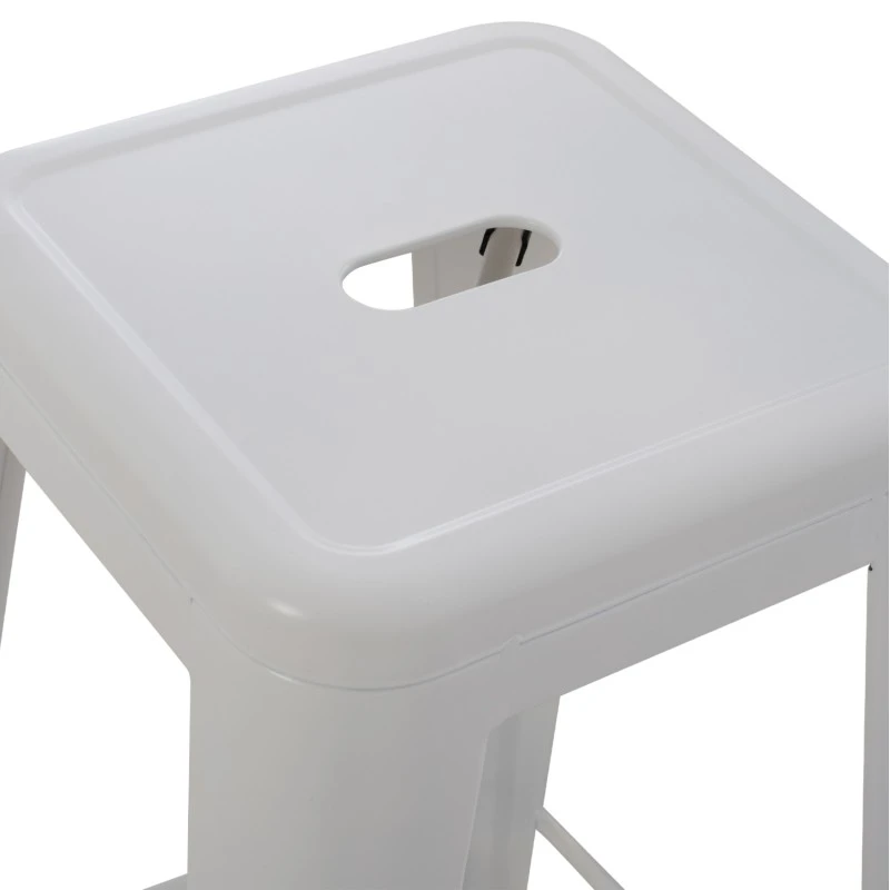 ΣΚΑΜΠΟ ΜΠΑΡ ΜΕΤΑΛΛΙΚΟ MELITA-PRO HM8642.41 ΣΕ ΛΕΥΚΟ ΜΑΤ 43x43x78Υεκ.
